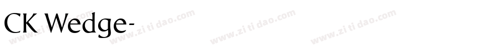 CK Wedge字体转换